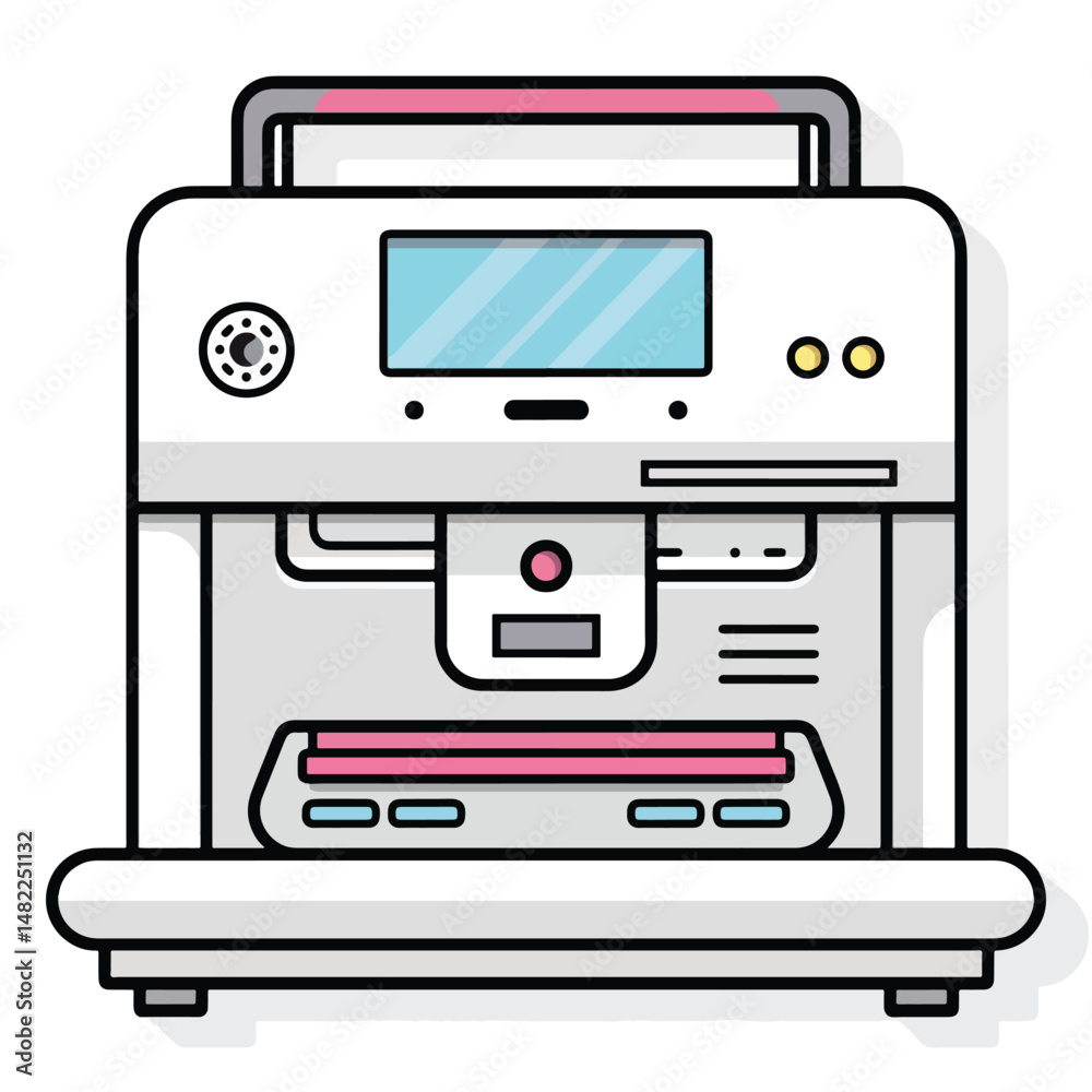 2D printer fax web icon in line style Icons, Flat lay Icon 2D printer fax web icon in line style Icons, Flat lay Icon
