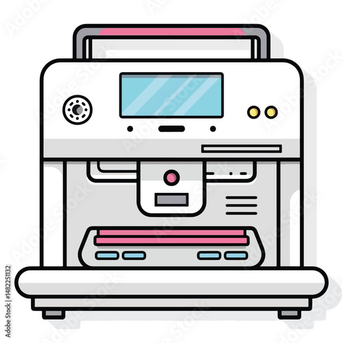 2D printer fax web icon in line style  Icons, Flat lay Icon