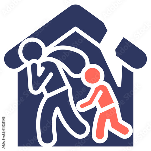 Refugee Crisis glyph color icon