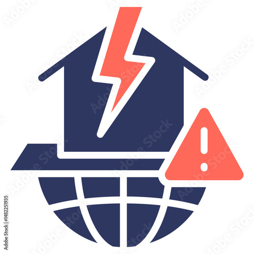 Energy Crisis glyph color icon