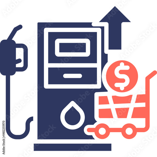 Oil And Gas Prices glyph color icon
