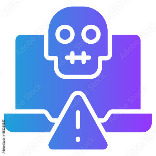 Cyber Warfare glyph gradient icon