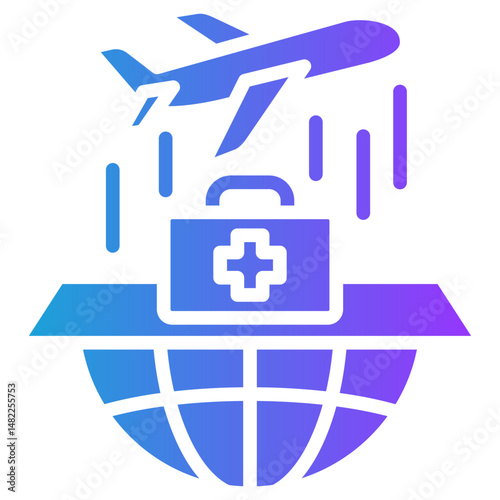 International Aid  glyph gradient icon