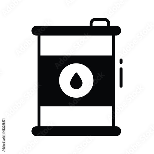 Well designed glyph icon of oil barrel container