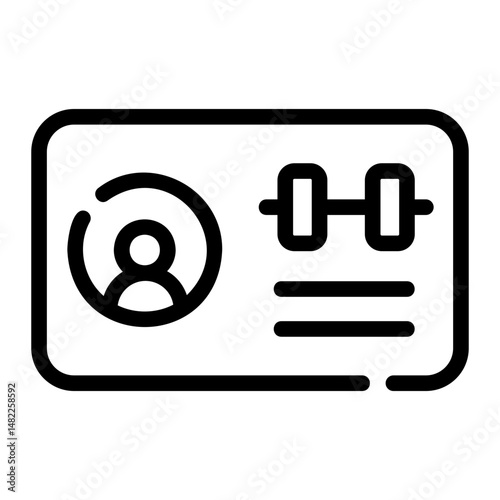 member card Line Icon