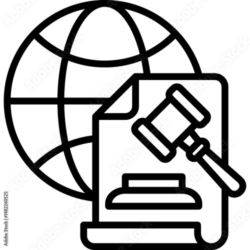Economic Sanction line icon