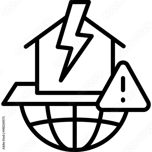 Energy Crisis line icon