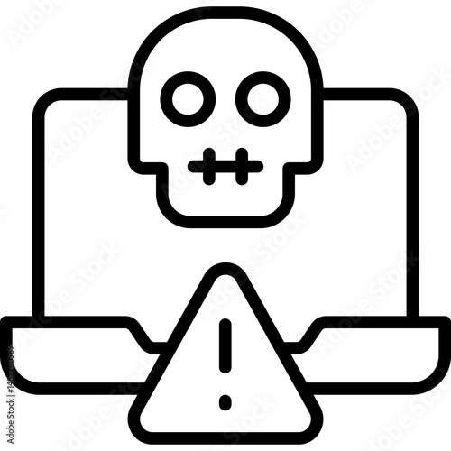 Cyber Warfare line icon