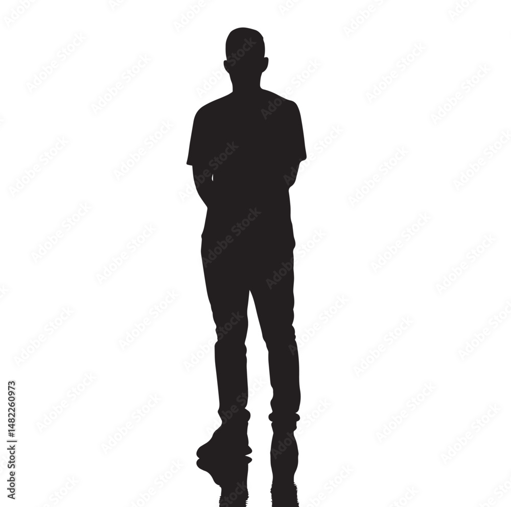 Vector silhouette set of human on white background Vector silhouette set of human on white background