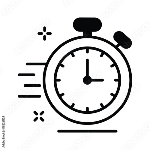 Visually engaging glyph icon of estimated delivery time