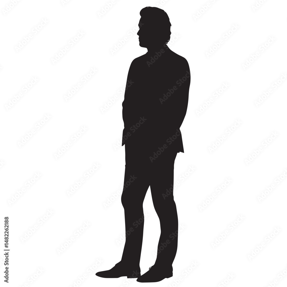 Vector silhouette set of man on white background Vector silhouette set of man on white background