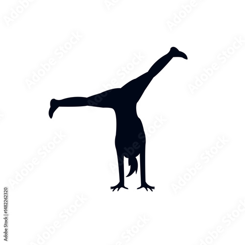 person cartwheeling cartwheel vector symbol sign icon illustration vector sports hand stand gymnastics