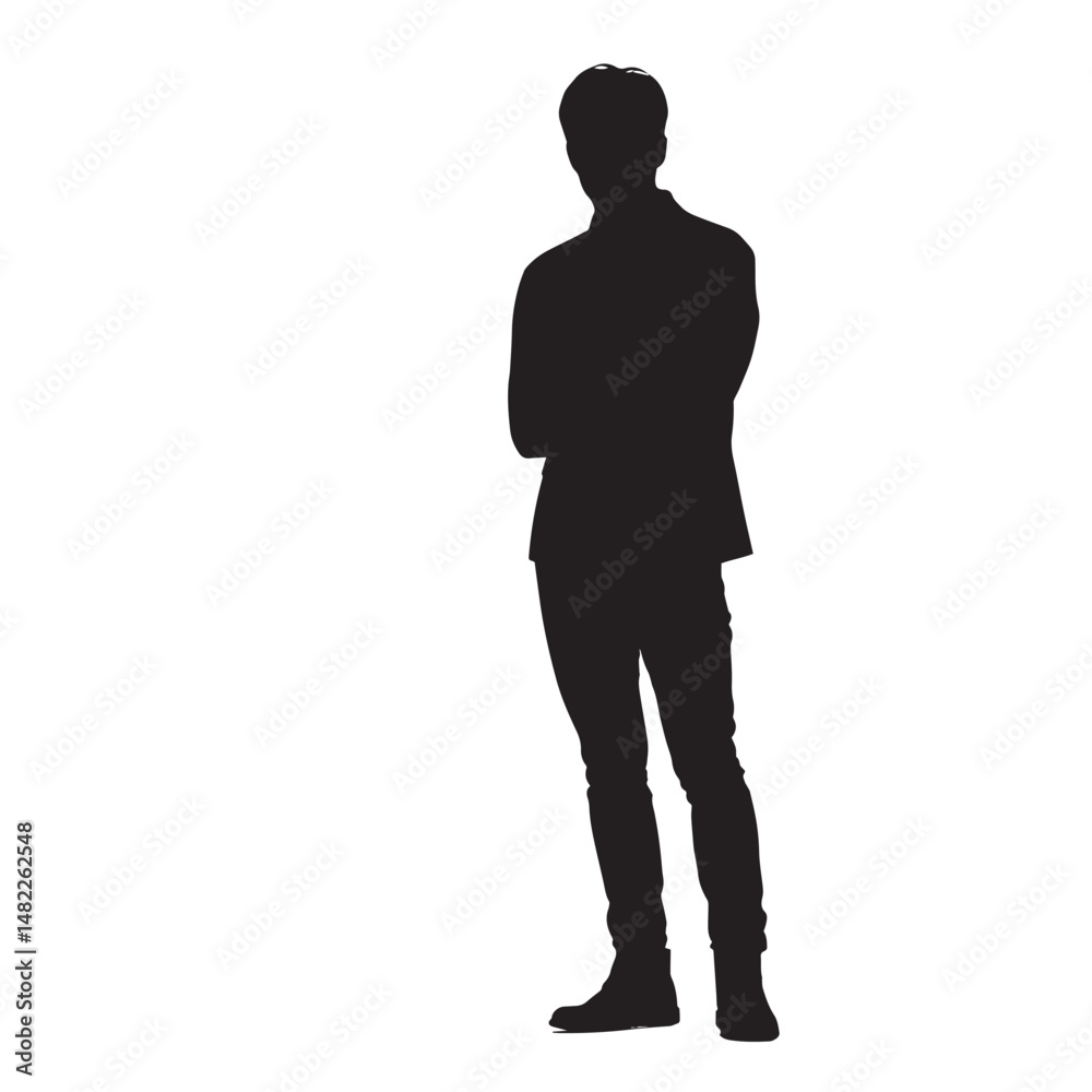 Vector silhouette set of man on white background Vector silhouette set of man on white background