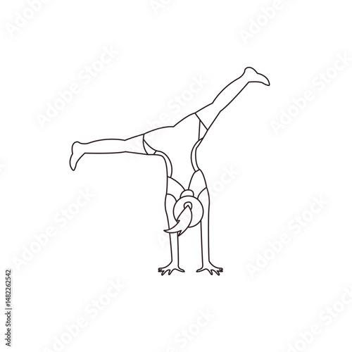 person cartwheeling cartwheel vector symbol sign icon illustration vector sports hand stand gymnastics