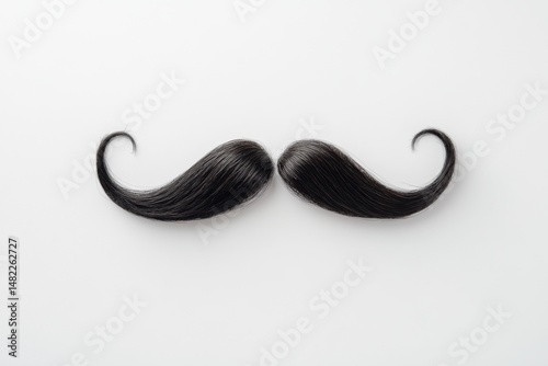 Handle bar mustache on a white clean background