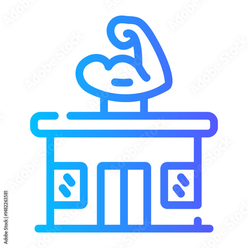 fitness center Line Gradient Icon