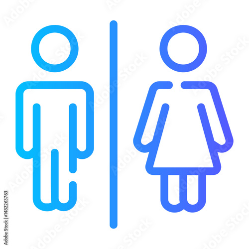toilet Line Gradient Icon