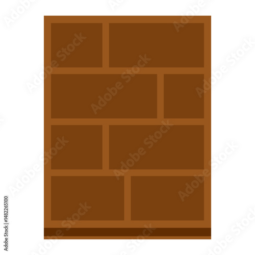 Illustration of Blank Bookshelf