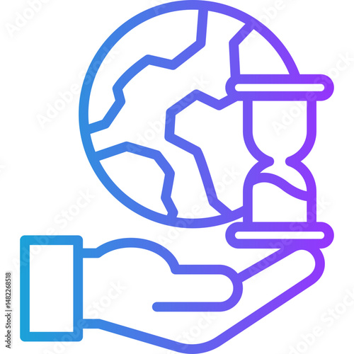 Resource Scarcity line gradient icon