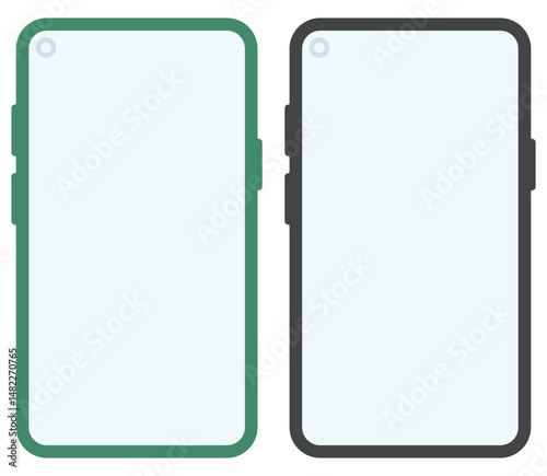 Mobile phone icon on white background.