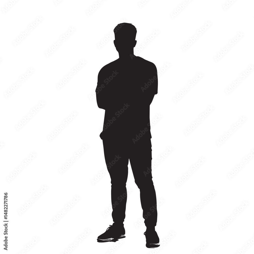 Vector silhouette set of person on white background Vector silhouette set of person on white background