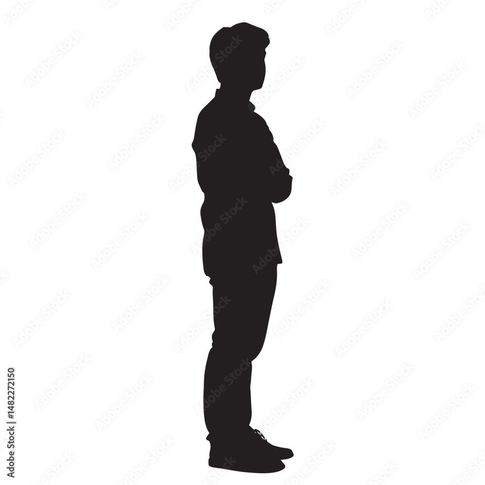 Vector silhouette set of person on white background Vector silhouette set of person on white background