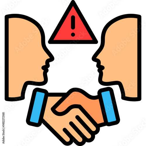 Conflict Resolution lineal color icon