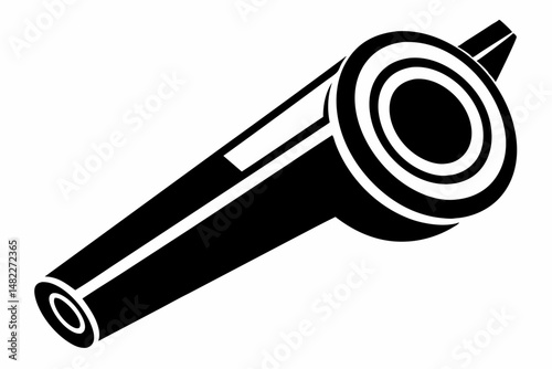 kazoo silhouette line art vector illustration with a white background