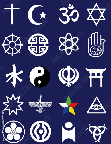 Religious Symbols Vector Icon Pack