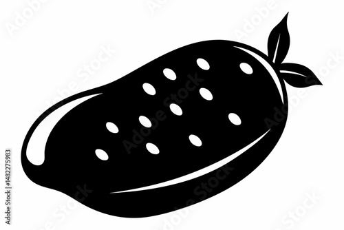 sweet potato silhouette line art vector illustration with a white background