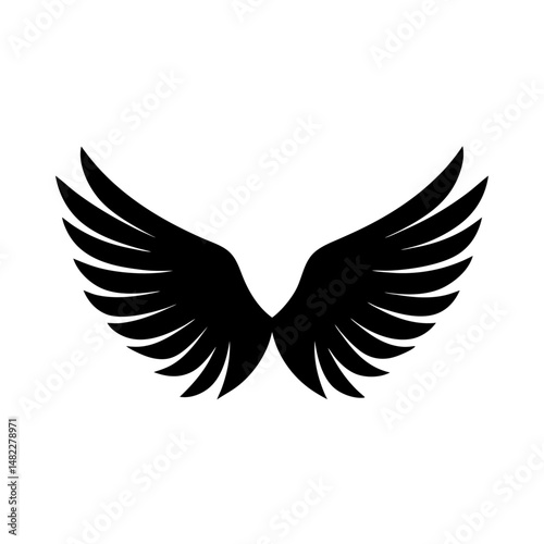 a pair of wings spread wide silhouette
