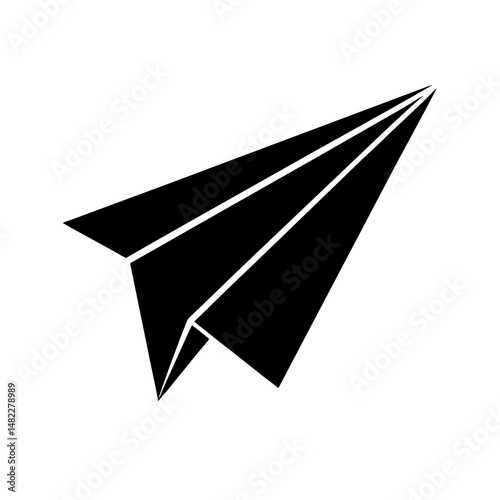 a paper airplane in flight silhouette