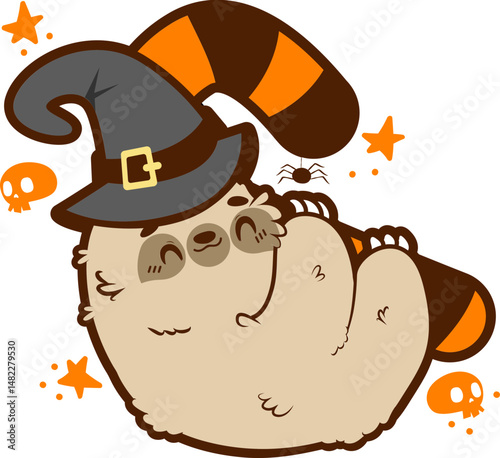 cute sloth halloween spooky candy