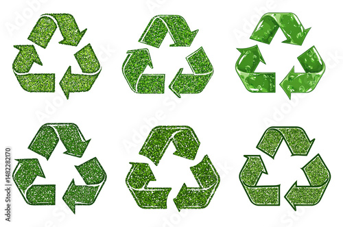 recycling symbol set