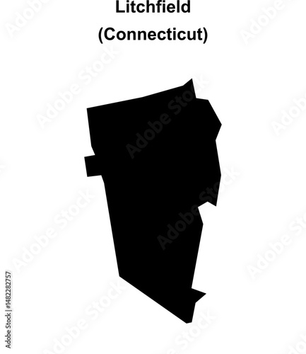 Litchfield (Connecticut) blank outline map