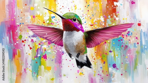 A swift hummingbird pausing mid-air momentarily to catch fleeting moments of rest, agility celebrated gracefully
