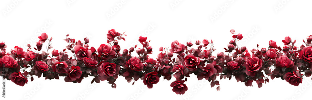 Obraz premium Floral arrangement, red flowers, botanical design