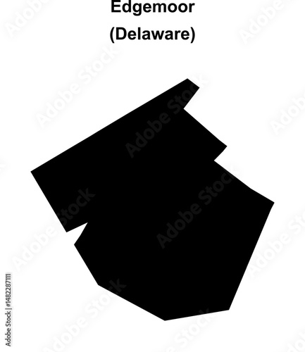 Edgemoor (Delaware) blank outline map