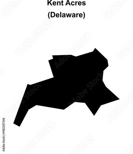 Kent Acres (Delaware) blank outline map
