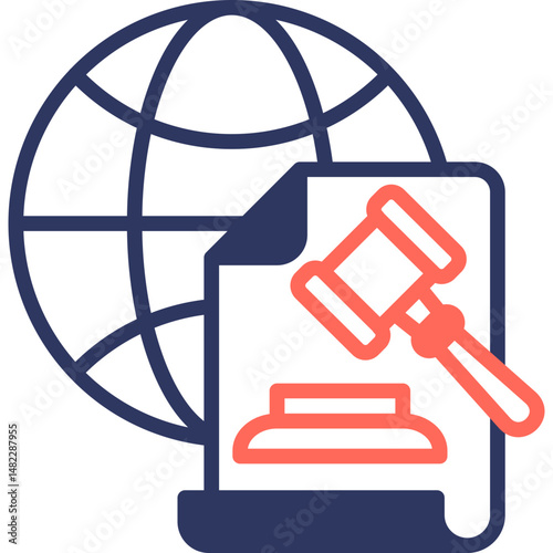 Economic Sanction mixed color icon