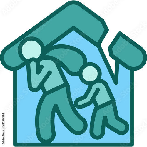 Refugee Crisis solid icon