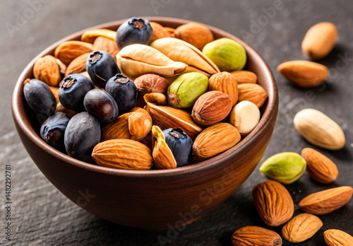 Mixed raw nuts Hazelnuts offer a deep, roasted flavor even when raw.