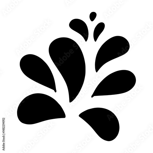 Doodle water drop, hand drawn Splash of liquid. Sweat tear icon. Perfect for skincare, weather, eco, hydration, or cartoon-style UI elements. Isolated on white.