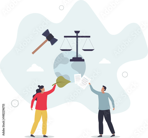 Green policy as governmental environment strategy plan.Legal agreement to protect planet ecosystem and nature resources recycling . character life .