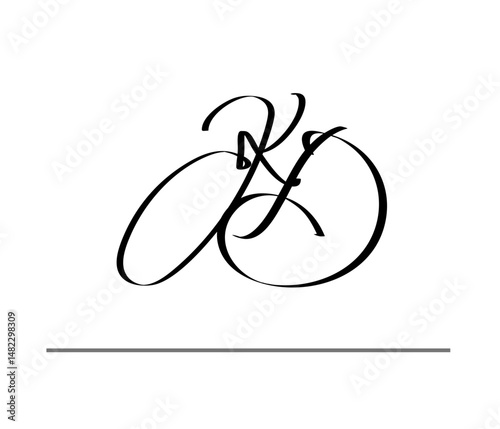 K D Letter Logo – Elegant Monogram with K and D Intertwined in a Modern Vector Style