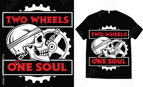 Motorcycle-themed skull helmet with crossed pistons and rebel rider elements,  engine parts, wings, and flames, the composition evokes fire, speed, and power, t-shirt design vector illustration.