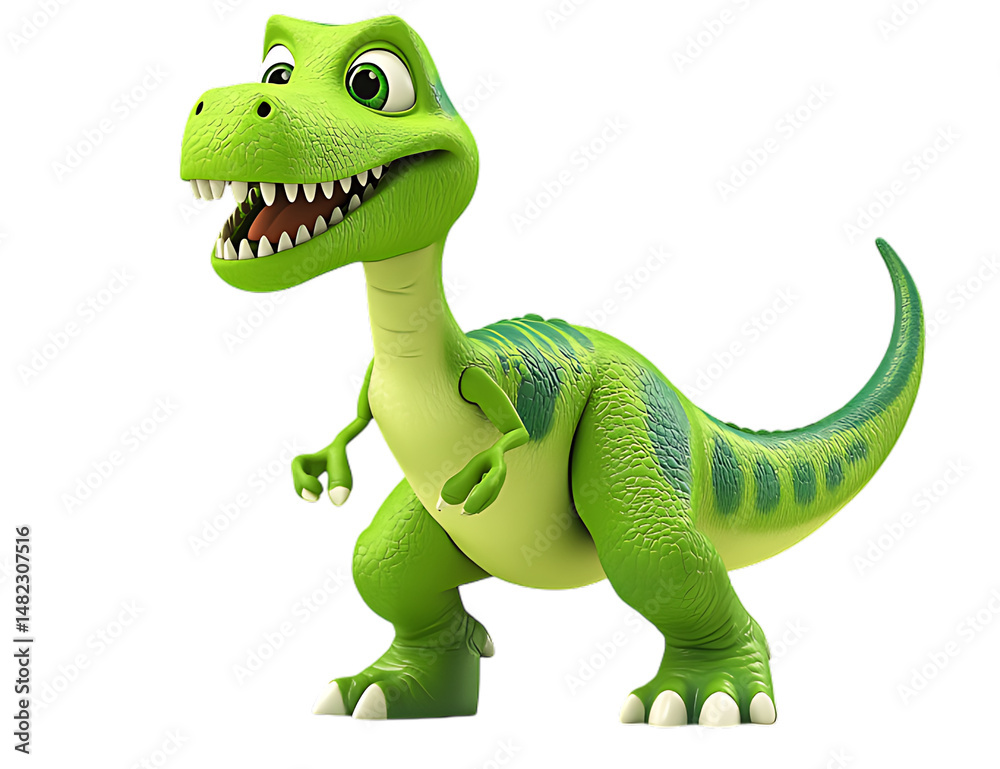 Obraz premium Friendly cartoon dinosaur illustration