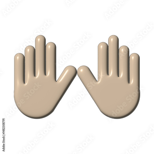 Isolated human hand in a black rubber glove shows a safety concept with fingers
