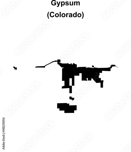 Gypsum (Colorado) blank outline map