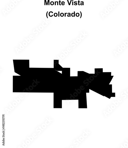 Monte Vista (Colorado) blank outline map